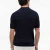 Short-Sleeve Cable Knit Sweater Polo
