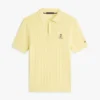 Short-Sleeve Cable Knit Sweater Polo