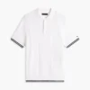 Short-Sleeve Cable Knit Sweater Polo