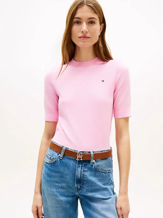 Short-Sleeve Crewneck Sweater Short-Sleeve Crewneck Sweater