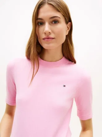 Short-Sleeve Crewneck Sweater