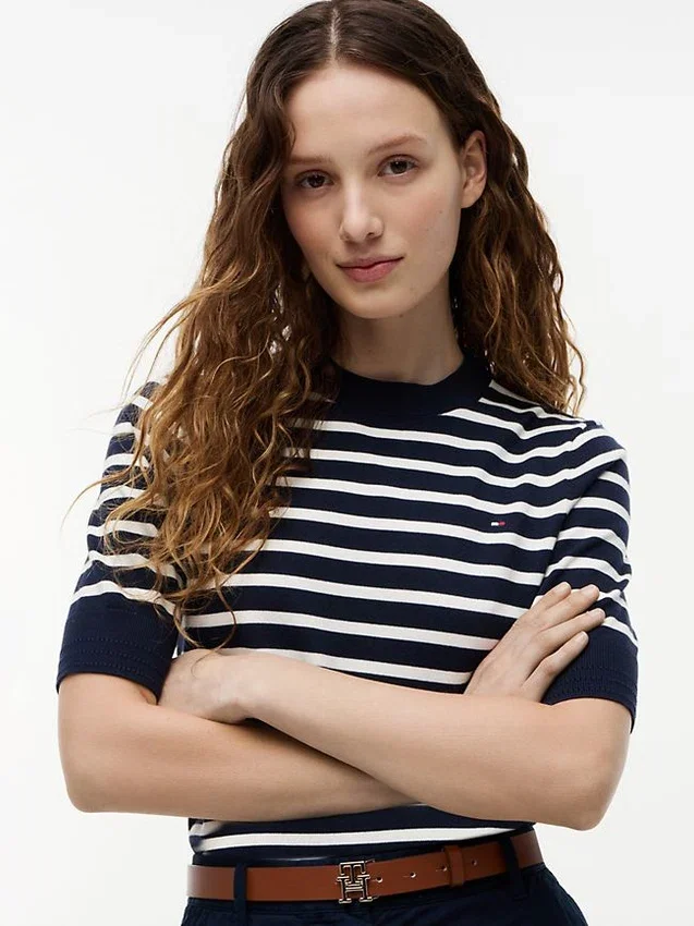 Short-Sleeve Crewneck Sweater Short-Sleeve Crewneck Sweater