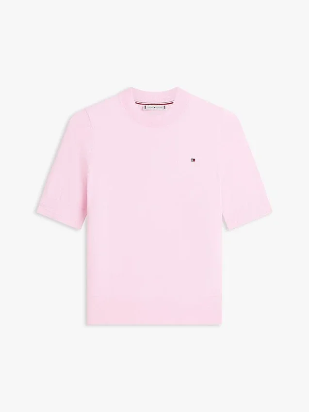 Short-Sleeve Crewneck Sweater Short-Sleeve Crewneck Sweater