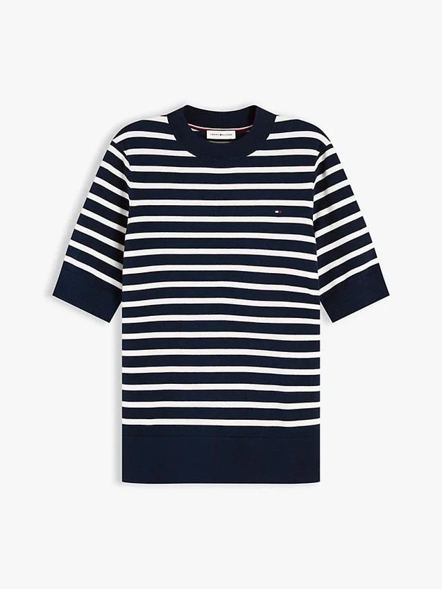 Short-Sleeve Crewneck Sweater Short-Sleeve Crewneck Sweater
