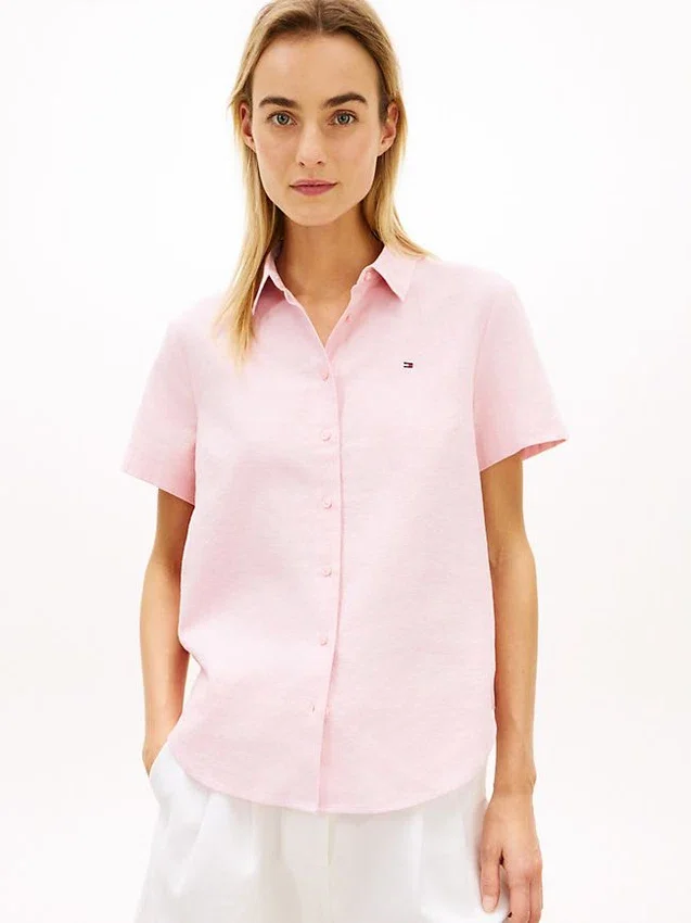 Short-Sleeve Linen-Blend Shirt Short-Sleeve Linen-Blend Shirt