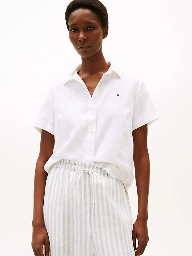 Short-Sleeve Linen-Blend Shirt Short-Sleeve Linen-Blend Shirt