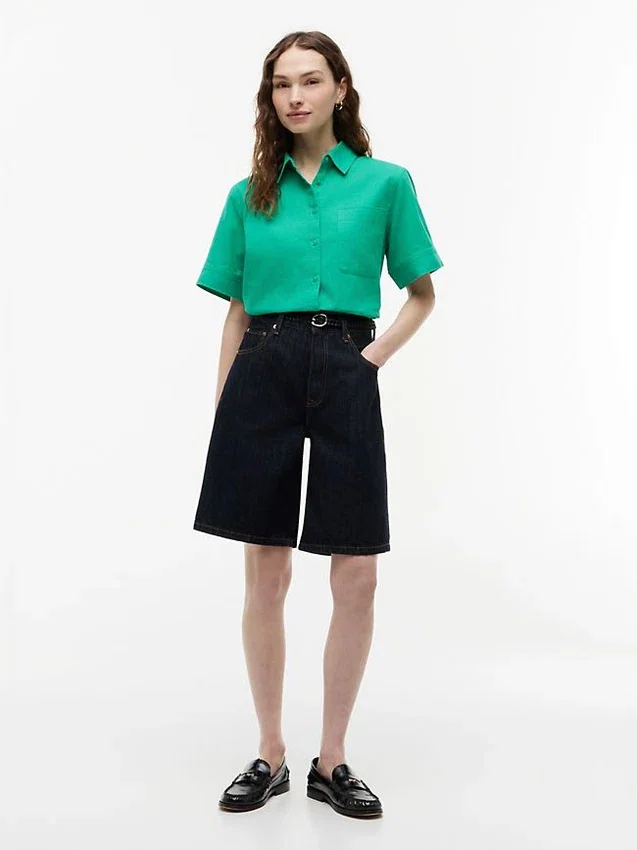 Short-Sleeve Linen-Blend Shirt Short-Sleeve Linen-Blend Shirt