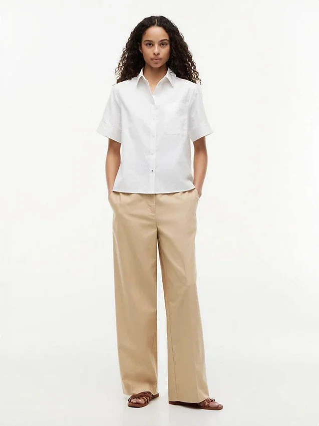 Short-Sleeve Linen-Blend Shirt Short-Sleeve Linen-Blend Shirt