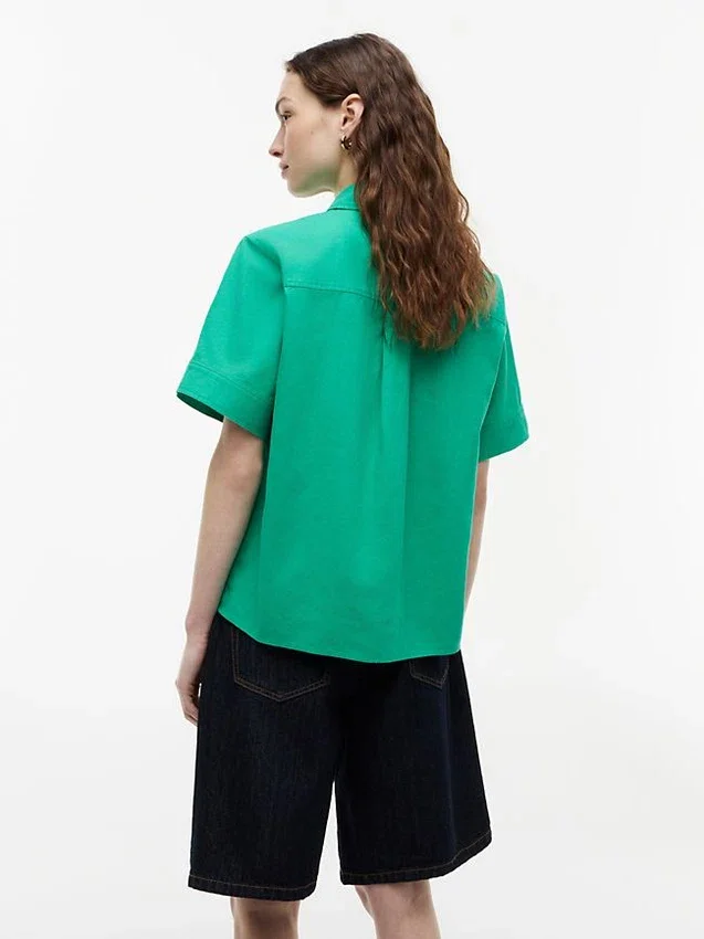 Short-Sleeve Linen-Blend Shirt Short-Sleeve Linen-Blend Shirt