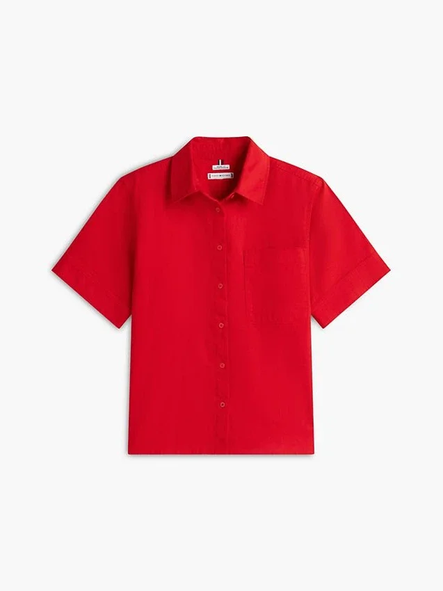 Short-Sleeve Linen-Blend Shirt Short-Sleeve Linen-Blend Shirt