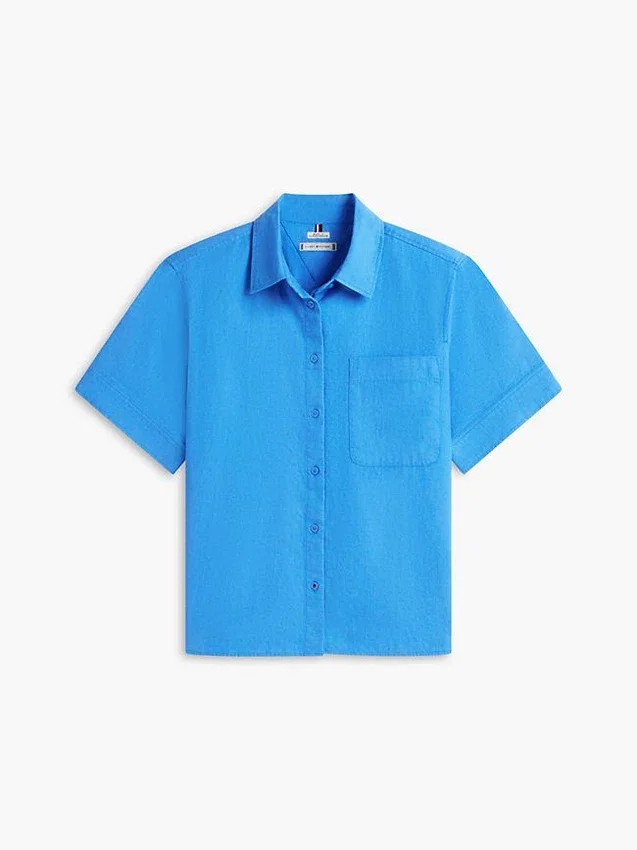 Short-Sleeve Linen-Blend Shirt Short-Sleeve Linen-Blend Shirt