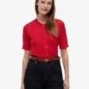 Short-Sleeve Mixed-Knit Cardigan Short-Sleeve Mixed-Knit Cardigan