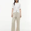 Short-Sleeve Mixed-Knit Cardigan Short-Sleeve Mixed-Knit Cardigan