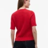 Short-Sleeve Mixed-Knit Cardigan Short-Sleeve Mixed-Knit Cardigan