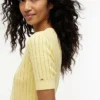 Short-Sleeve Pointelle Pocket Sweater Short-Sleeve Pointelle Pocket Sweater