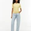 Short-Sleeve Pointelle Pocket Sweater Short-Sleeve Pointelle Pocket Sweater