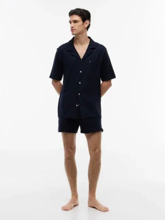 Short-Sleeve Seersucker Sleep Shirt