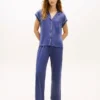 Short-Sleeve Shirt & Pant Sleep Set