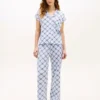 Short-Sleeve Shirt & Pant Sleep Set