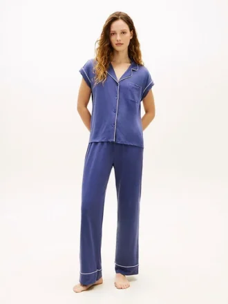 Short-Sleeve Shirt & Pant Sleep Set