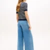 Short-Sleeve Stripe Cable Knit Henley