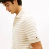 Short-Sleeve Stripe Waffled Sweater Polo Short-Sleeve Stripe Waffled Sweater Polo
