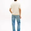 Short-Sleeve Stripe Waffled Sweater Polo Short-Sleeve Stripe Waffled Sweater Polo