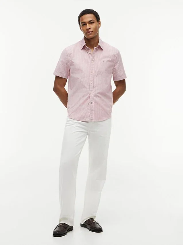 Short-Sleeve Striped Oxford Shirt Short-Sleeve Striped Oxford Shirt