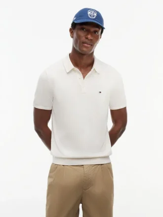 Short-Sleeve Sweater Polo