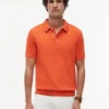 Short-Sleeve Sweater Polo