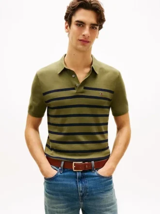 Short-Sleeve Sweater Polo
