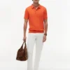 Short-Sleeve Sweater Polo
