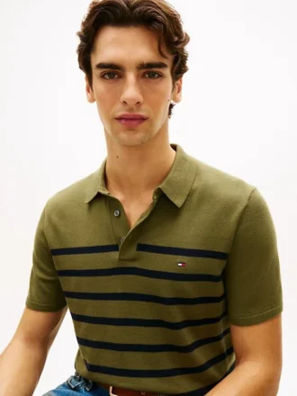 Short-Sleeve Sweater Polo