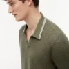 Short-Sleeve Tipped Sweater Polo Short-Sleeve Tipped Sweater Polo