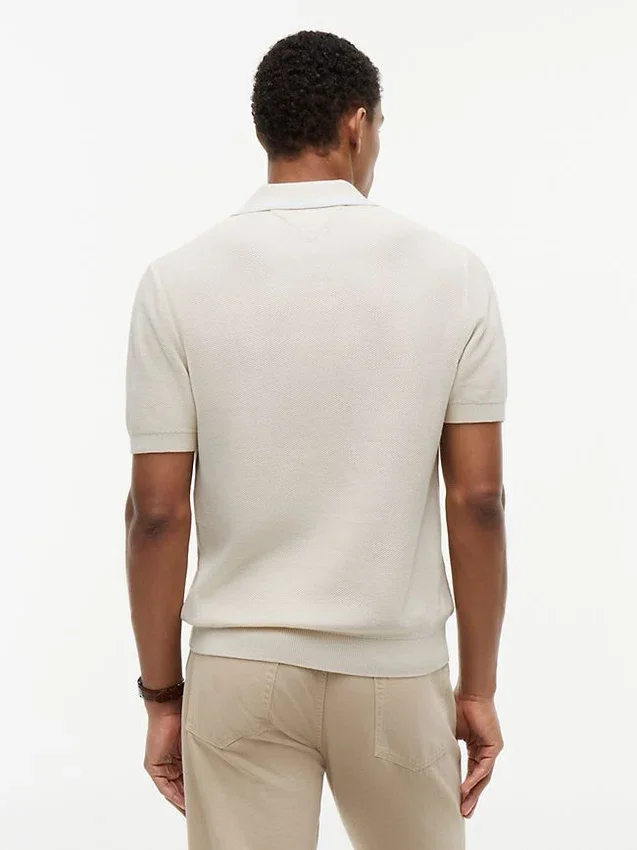Short-Sleeve Tipped Sweater Polo Short-Sleeve Tipped Sweater Polo
