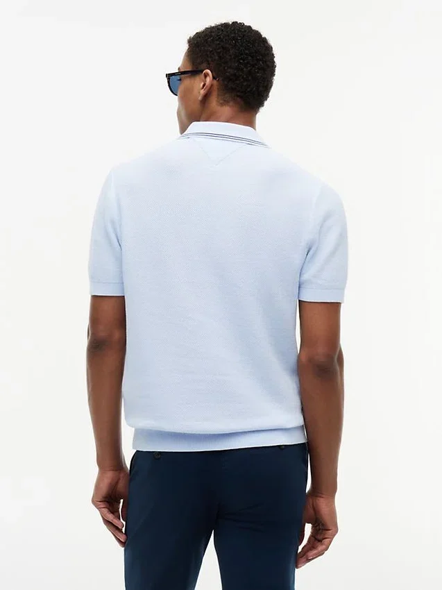 Short-Sleeve Tipped Sweater Polo Short-Sleeve Tipped Sweater Polo