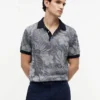 Short-Sleeve Tropical Print Sweater Polo Short-Sleeve Tropical Print Sweater Polo