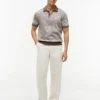 Short-Sleeve Tropical Print Sweater Polo Short-Sleeve Tropical Print Sweater Polo