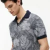 Short-Sleeve Tropical Print Sweater Polo Short-Sleeve Tropical Print Sweater Polo