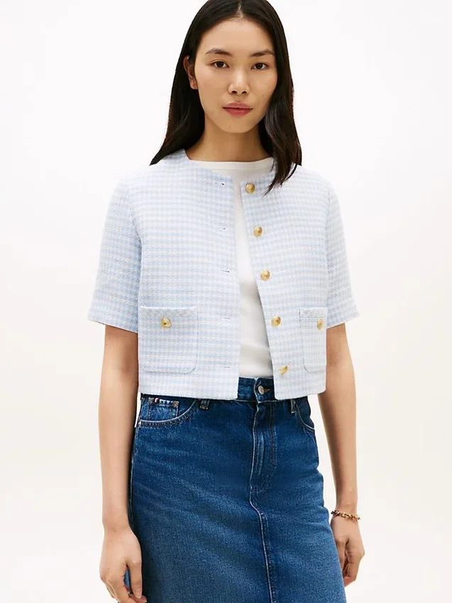 Short-Sleeve Tweed Lady Jacket Short-Sleeve Tweed Lady Jacket