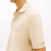 Short-Sleeve Waffled Sweater Polo