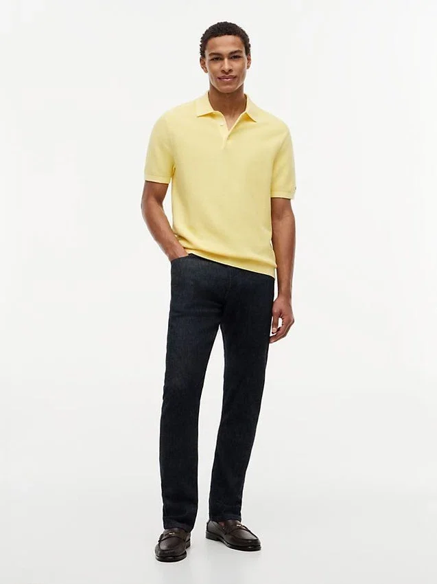 Short-Sleeve Waffled Sweater Polo Short-Sleeve Waffled Sweater Polo