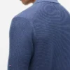 Short-Sleeve Waffled Sweater Polo