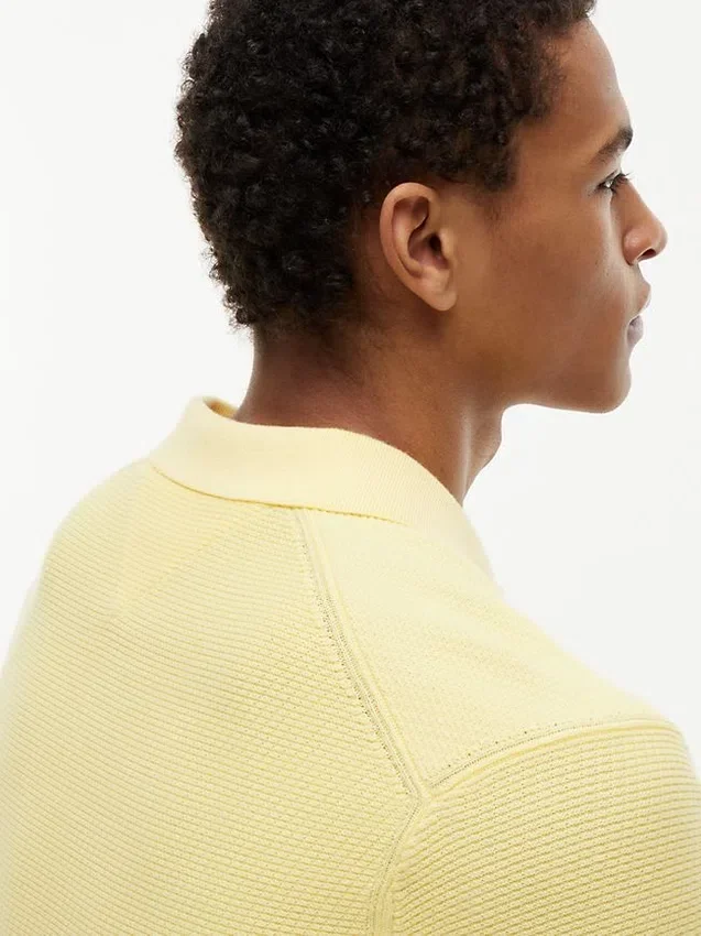 Short-Sleeve Waffled Sweater Polo Short-Sleeve Waffled Sweater Polo