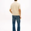 Short-Sleeve Waffled Sweater Polo