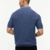 Short-Sleeve Waffled Sweater Polo
