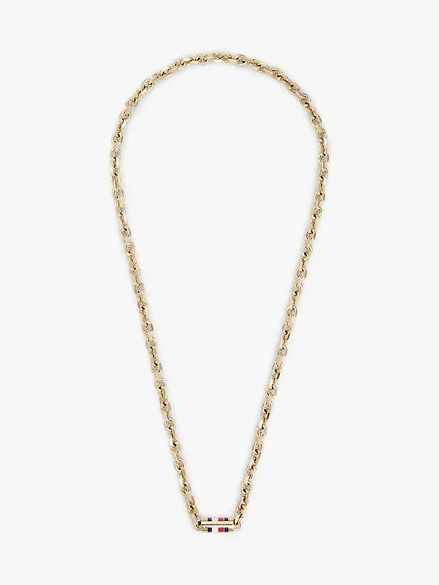 Signature Stripe Chain Link Necklace Signature Stripe Chain Link Necklace