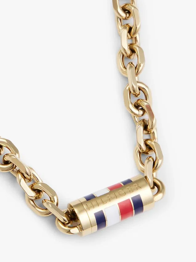 Signature Stripe Chain Link Necklace Signature Stripe Chain Link Necklace