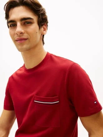 Signature Stripe Pocket Pique T-Shirt