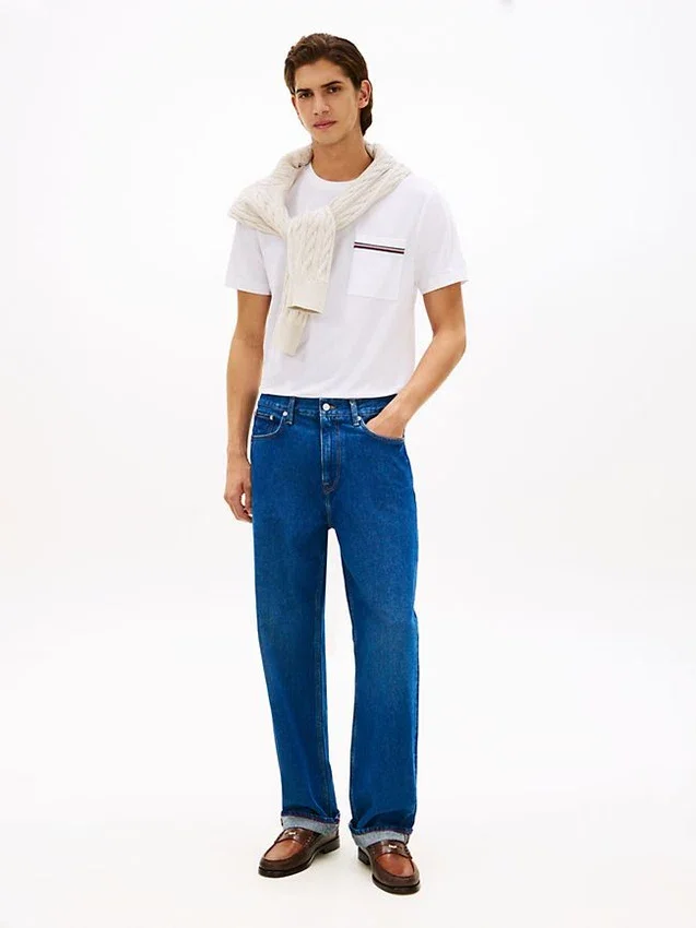 Signature Stripe Pocket Pique T-Shirt Signature Stripe Pocket Pique T-Shirt